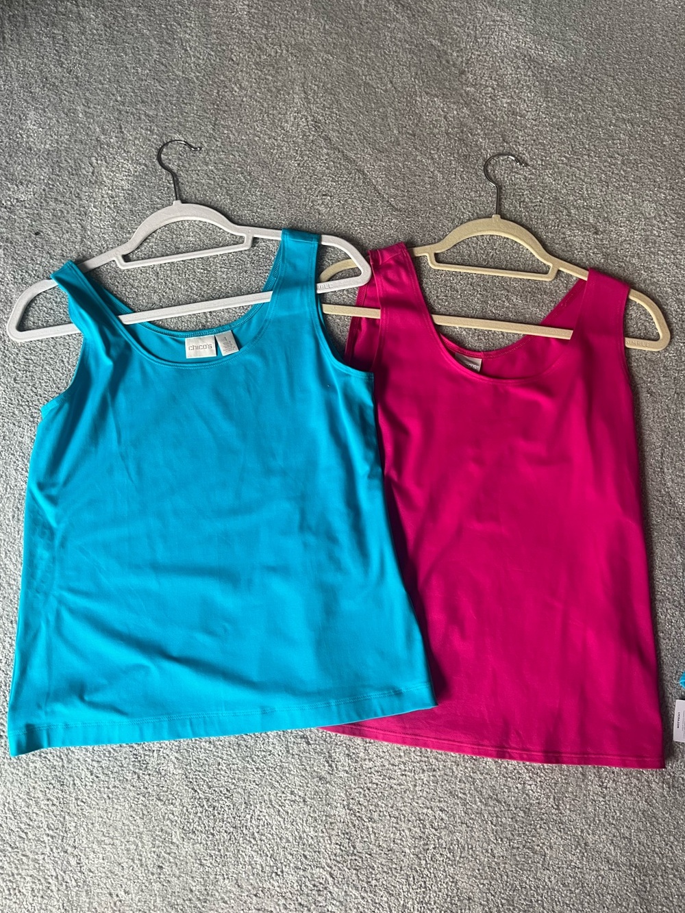 Chicos Size 1 Pair of 2 Everyday Tank Top - Blue and Pink
